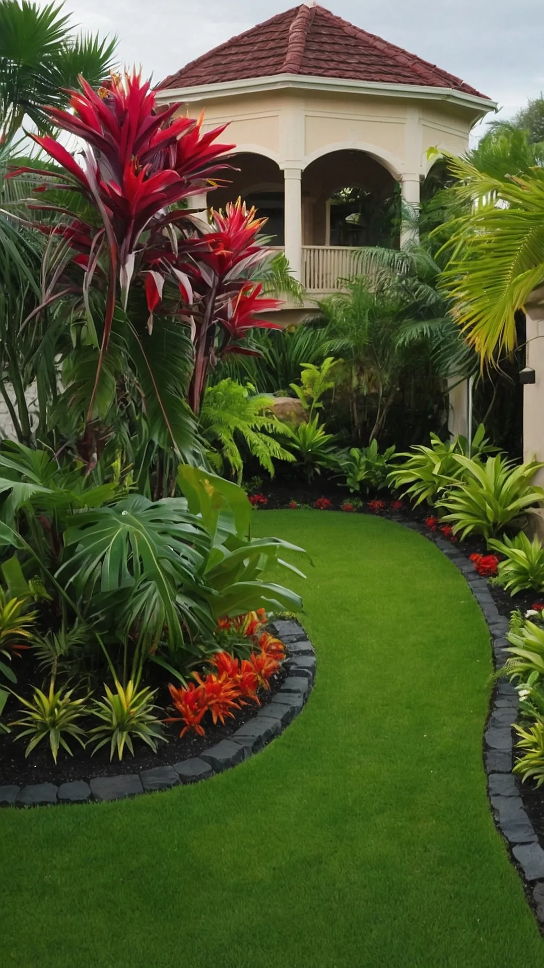 Lush Oasis Retreat: Tropical Backyard Landscaping